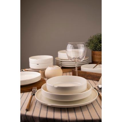 18-piece white porcelain dinner set