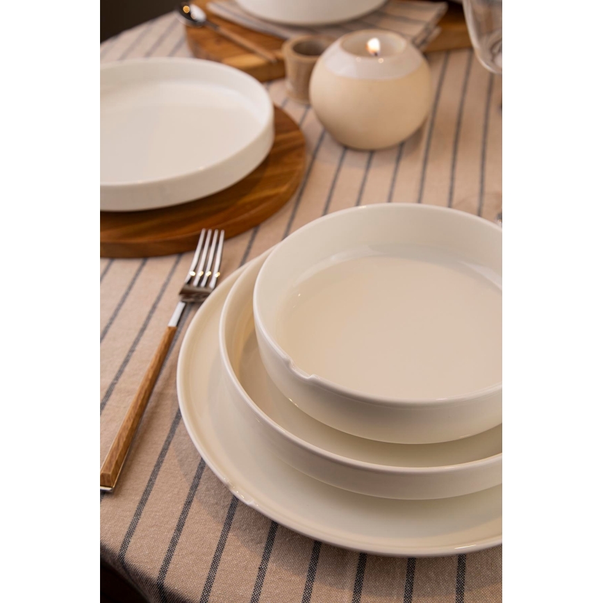 18-piece white porcelain dinner set