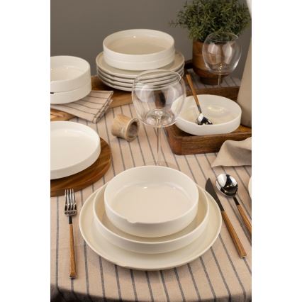 18-piece white porcelain dinner set