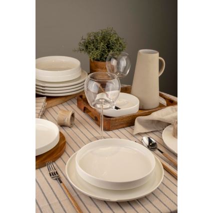 18-piece white porcelain dinner set