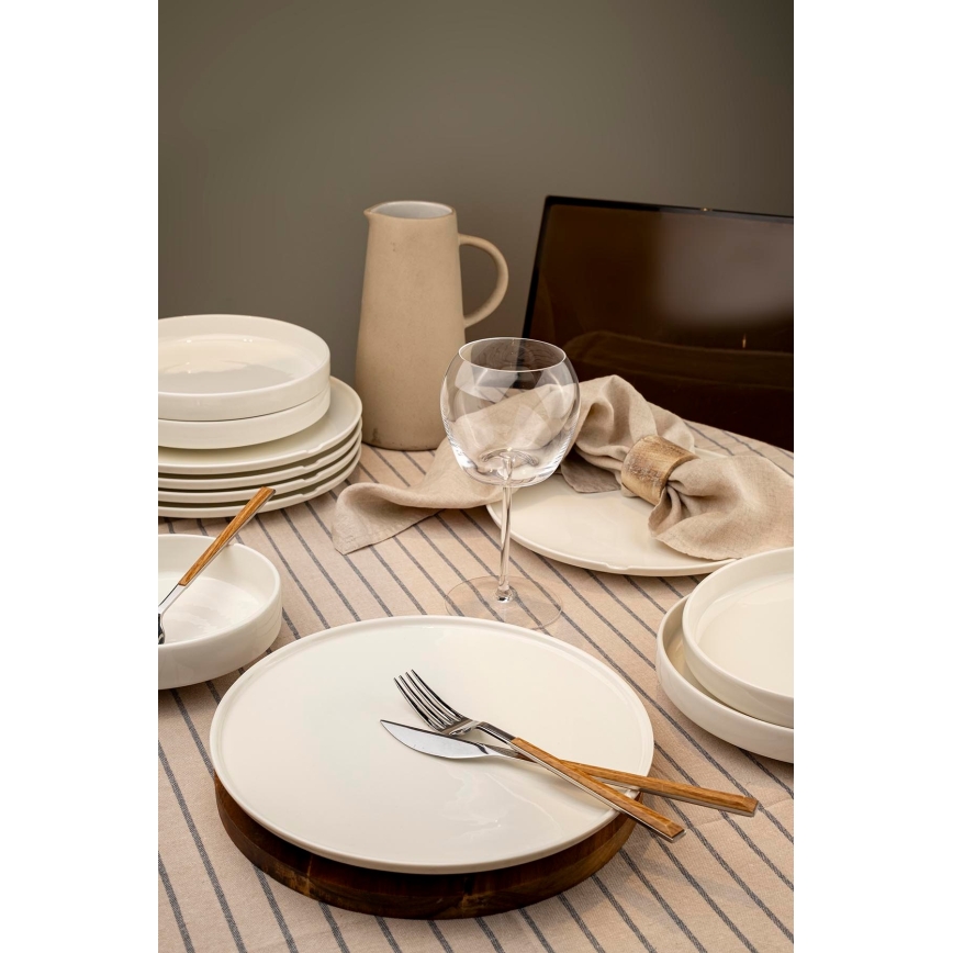 18-piece white porcelain dinner set
