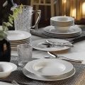18-piece White Porcelain Dinnerware Set