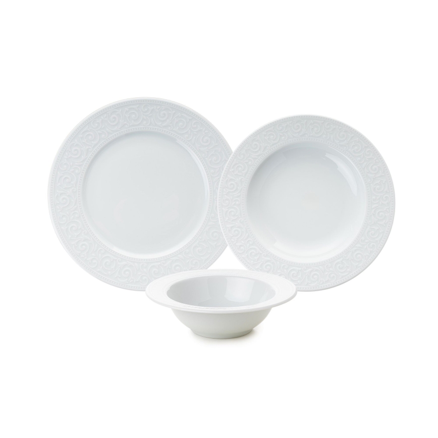 18-piece White Porcelain Dinnerware Set