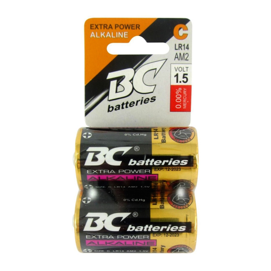 2 pcs Alkaline battery EXTRA POWER C 1,5V