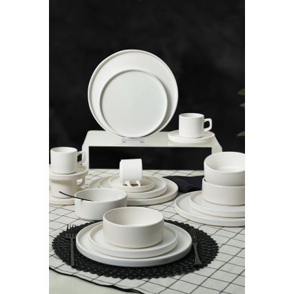 20-piece dinnerware set white/ceramic