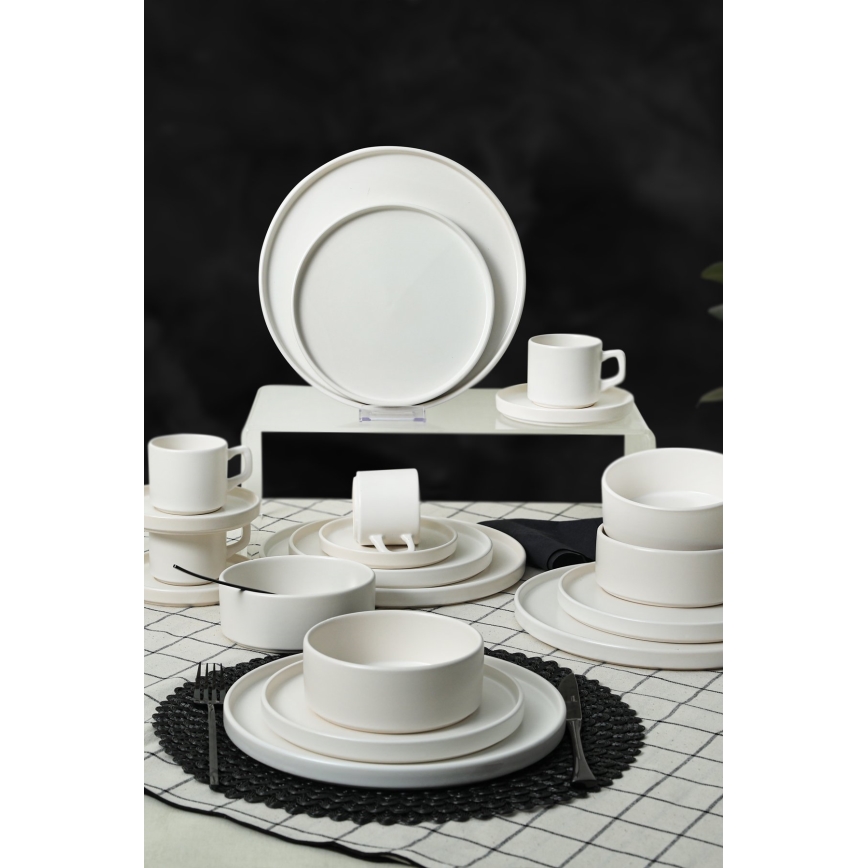 20-piece dinnerware set white/ceramic