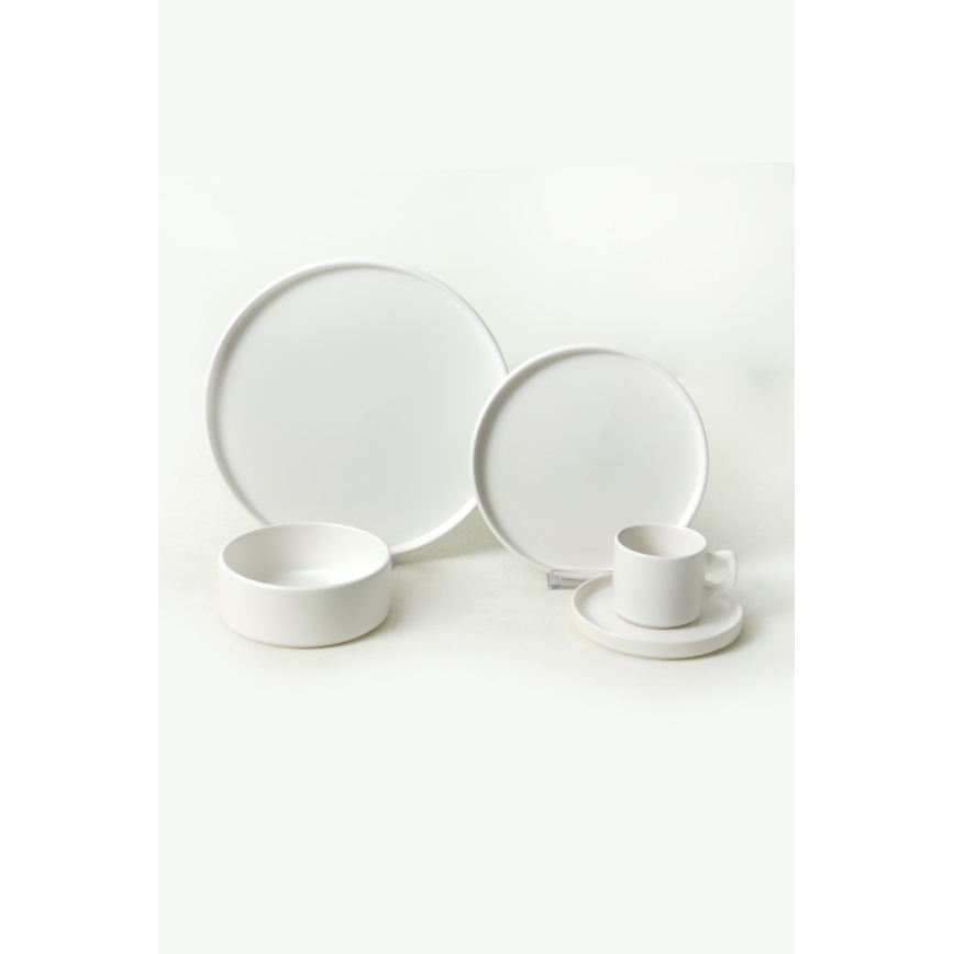 20-piece dinnerware set white/ceramic