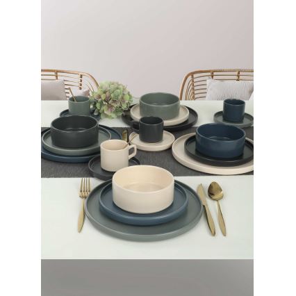 20-piece Multicolored Stoneware Dinner Set