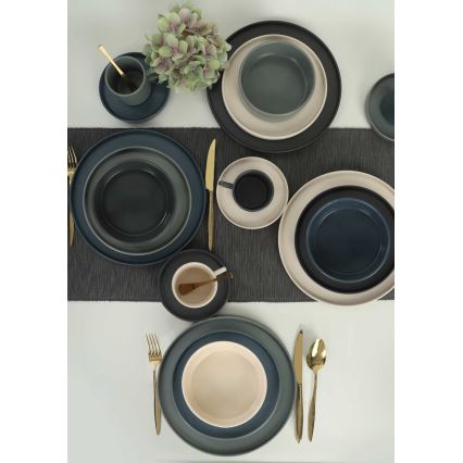 20-piece Multicolored Stoneware Dinner Set