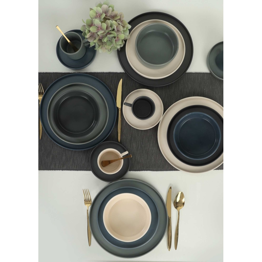 20-piece Multicolored Stoneware Dinner Set