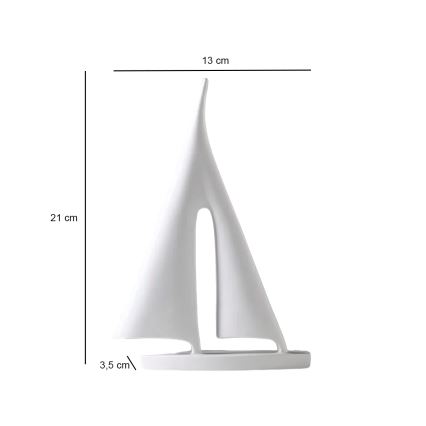 21 cm Resin Tabletop Decoration / White