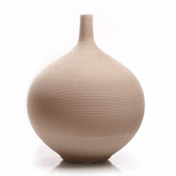 24 cm Beige Ceramic Vase