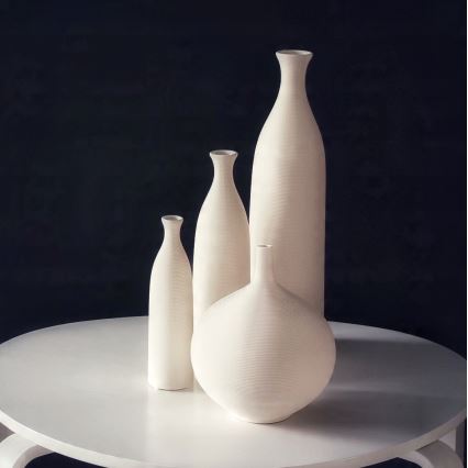 24 cm Beige Ceramic Vase