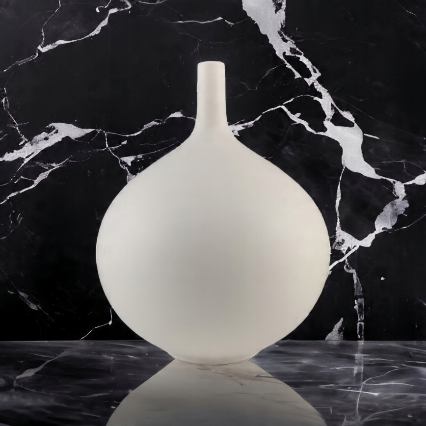 24 cm White Ceramic Vase