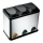 24 L Recycling Bin, Black/Stainless Steel