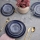 24 pcs blue/ceramic dinnerware set
