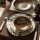 24 pcs Dining Set Multicolored/Brown/Porcelain