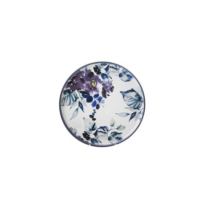 24 pcs dinner set white/blue/ceramic