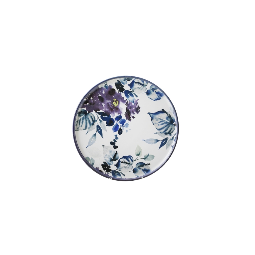 24 pcs dinner set white/blue/ceramic