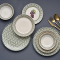 24 pcs vibrant/ceramic dinnerware set