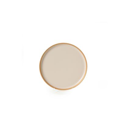 24-piece beige ceramic dinnerware set