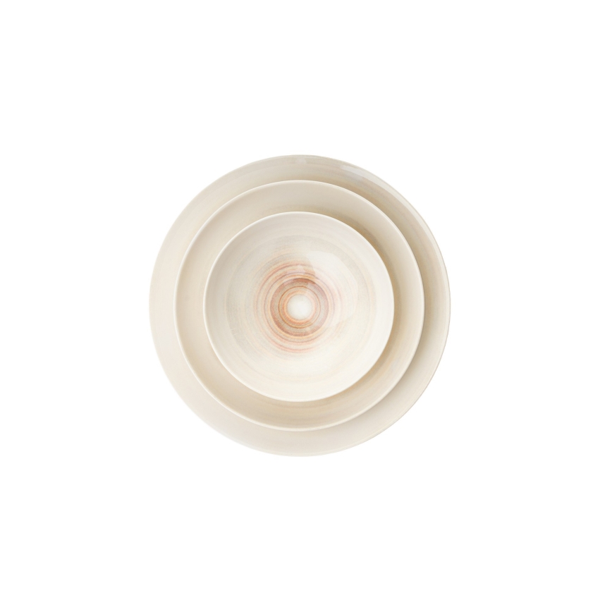 24-piece beige porcelain dinner set