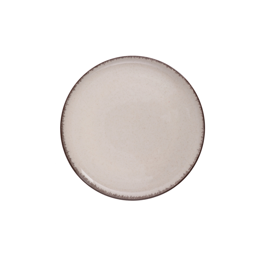 24-piece beige porcelain dinnerware set