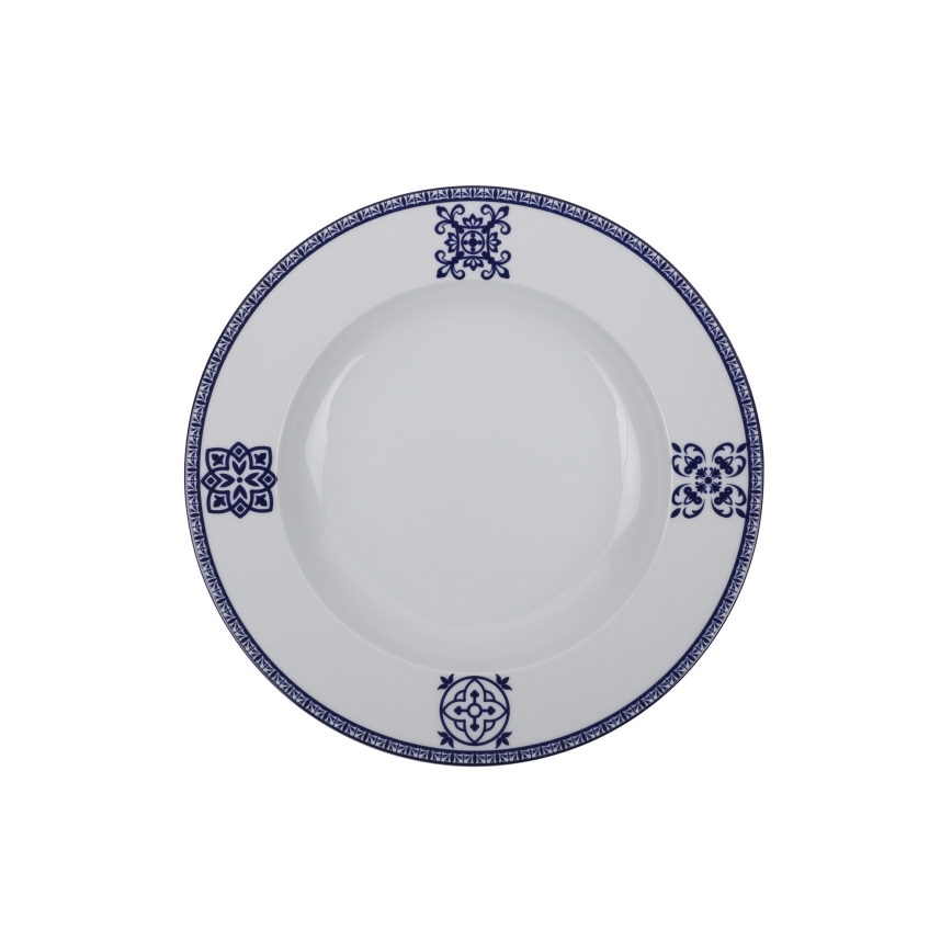 24-piece Blue Porcelain Dinner Set