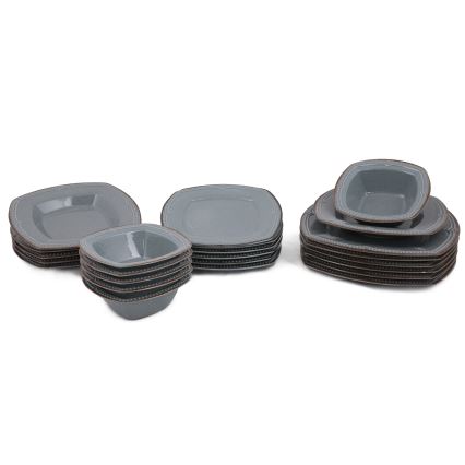 24-piece Blue Porcelain Dinner Set