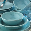 24-piece blue porcelain dinner set