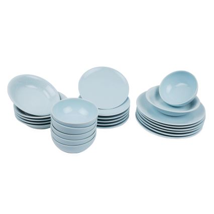 24-piece blue porcelain dinner set