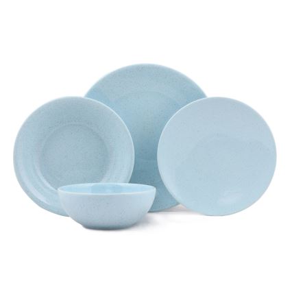24-piece blue porcelain dinner set