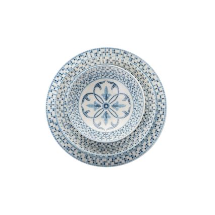 24-piece Blue Porcelain Dinner Set