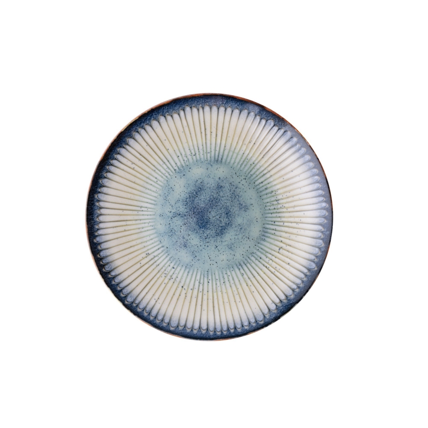 24-piece blue porcelain dinnerware set