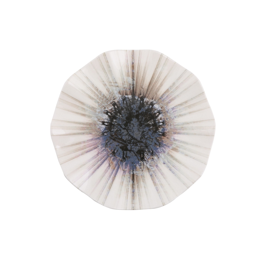 24-piece brown porcelain dinnerware set