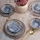 24-Piece Ceramic Dinner Set – Blue/Brown