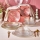 24-piece clear glass dinner set with gold accents