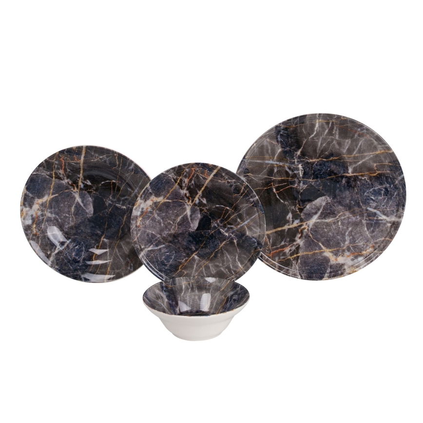 24-piece colorful ceramic dinner set