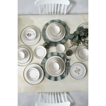 24-piece colorful ceramic dinnerware set