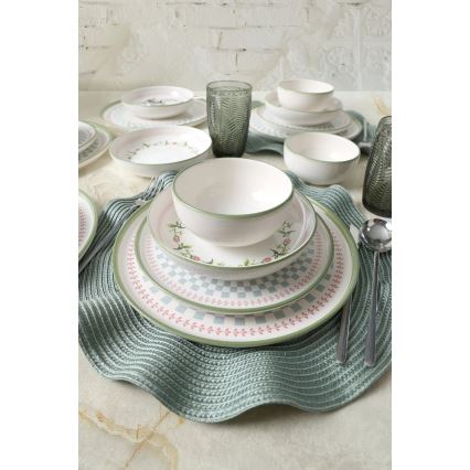24-piece colorful ceramic dinnerware set