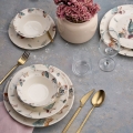 24-piece colorful ceramic dinnerware set