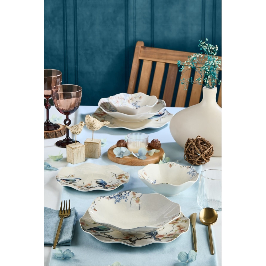 24-piece colorful/porcelain dinner set