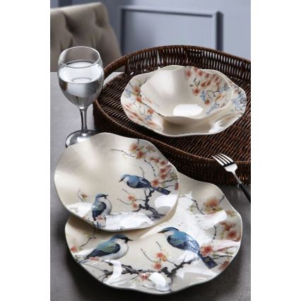 24-piece colorful/porcelain dinner set