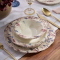 24-piece colorful/porcelain dinnerware set