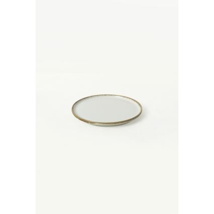 24-piece cream/brown/ceramic dinner set