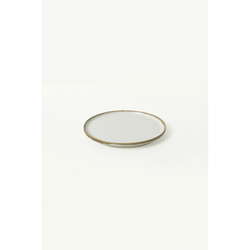 24-piece cream/brown/ceramic dinner set