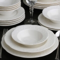 24-piece cream porcelain dinner set