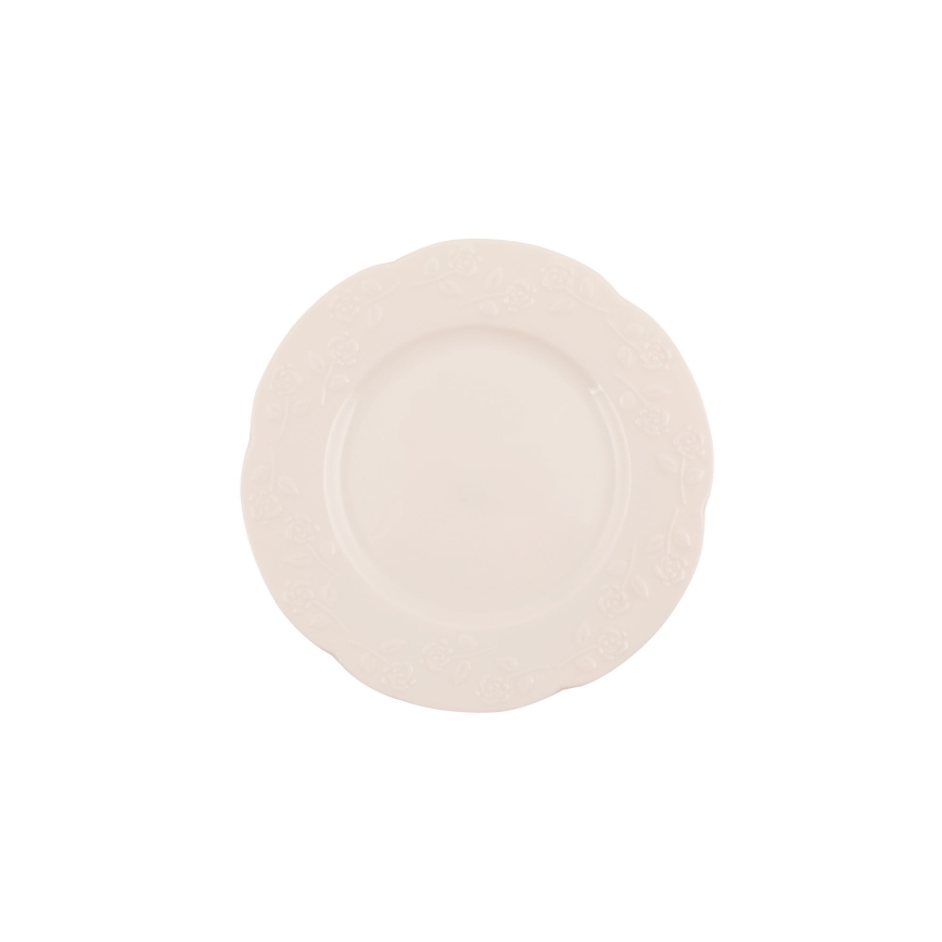 24-piece cream porcelain dinner set