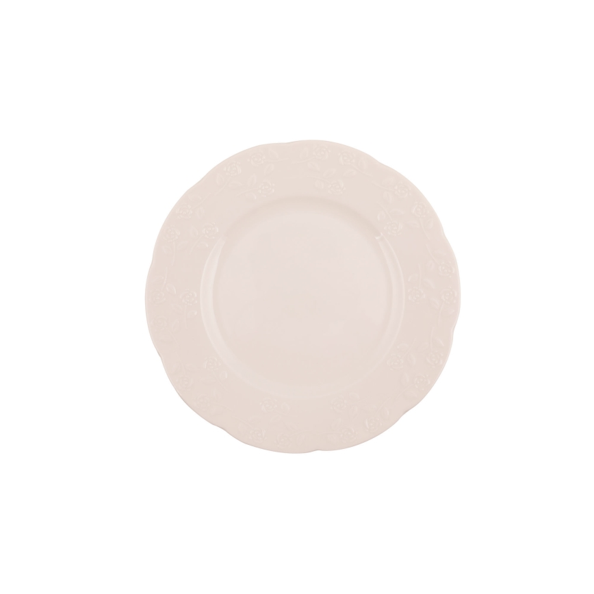 24-piece cream porcelain dinner set
