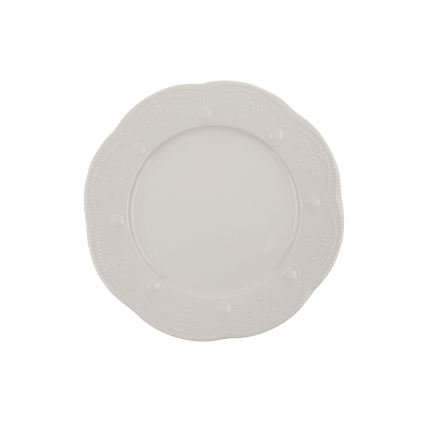 24-piece cream porcelain dinnerware set